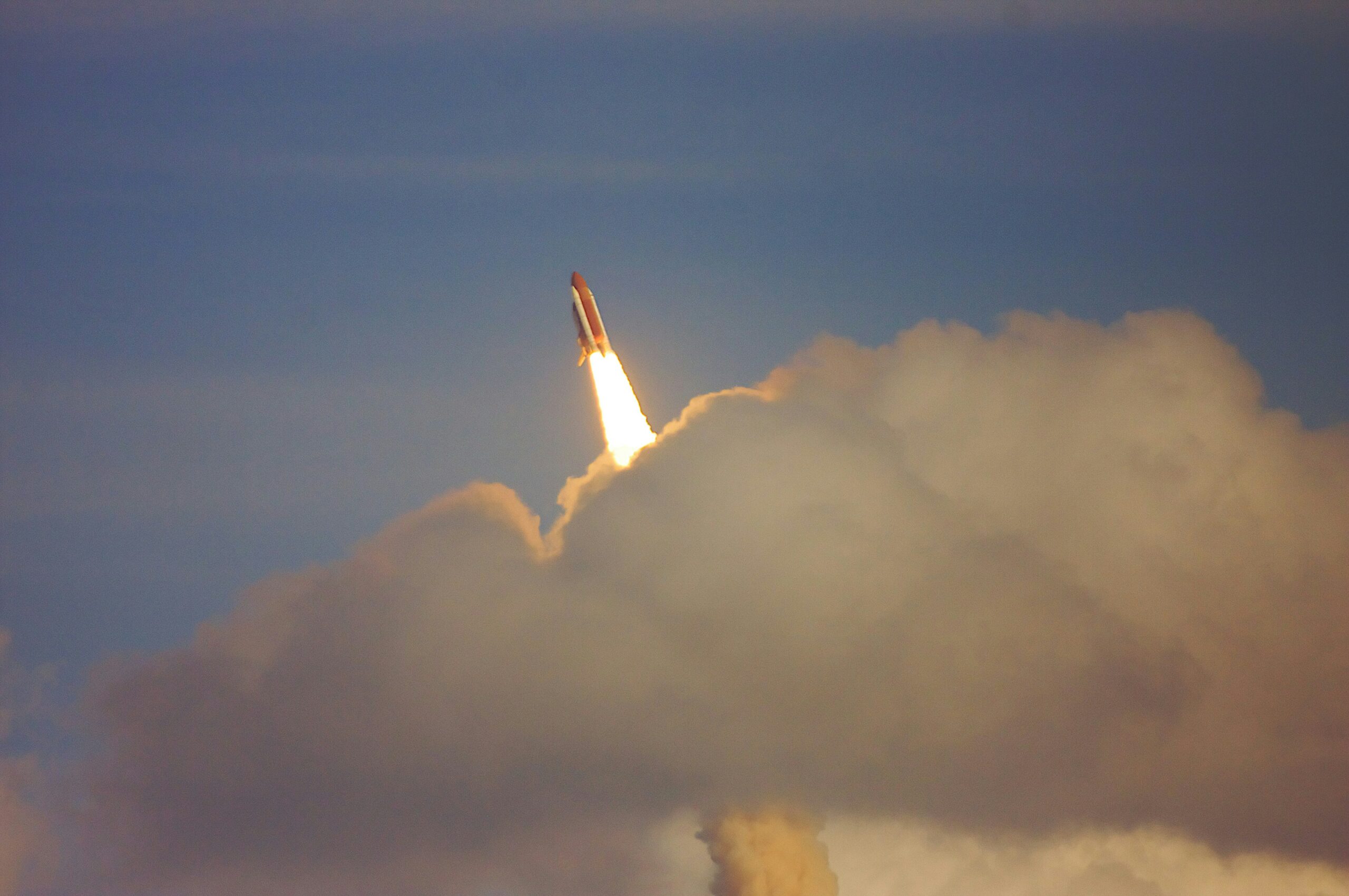 Space rocket in flight.