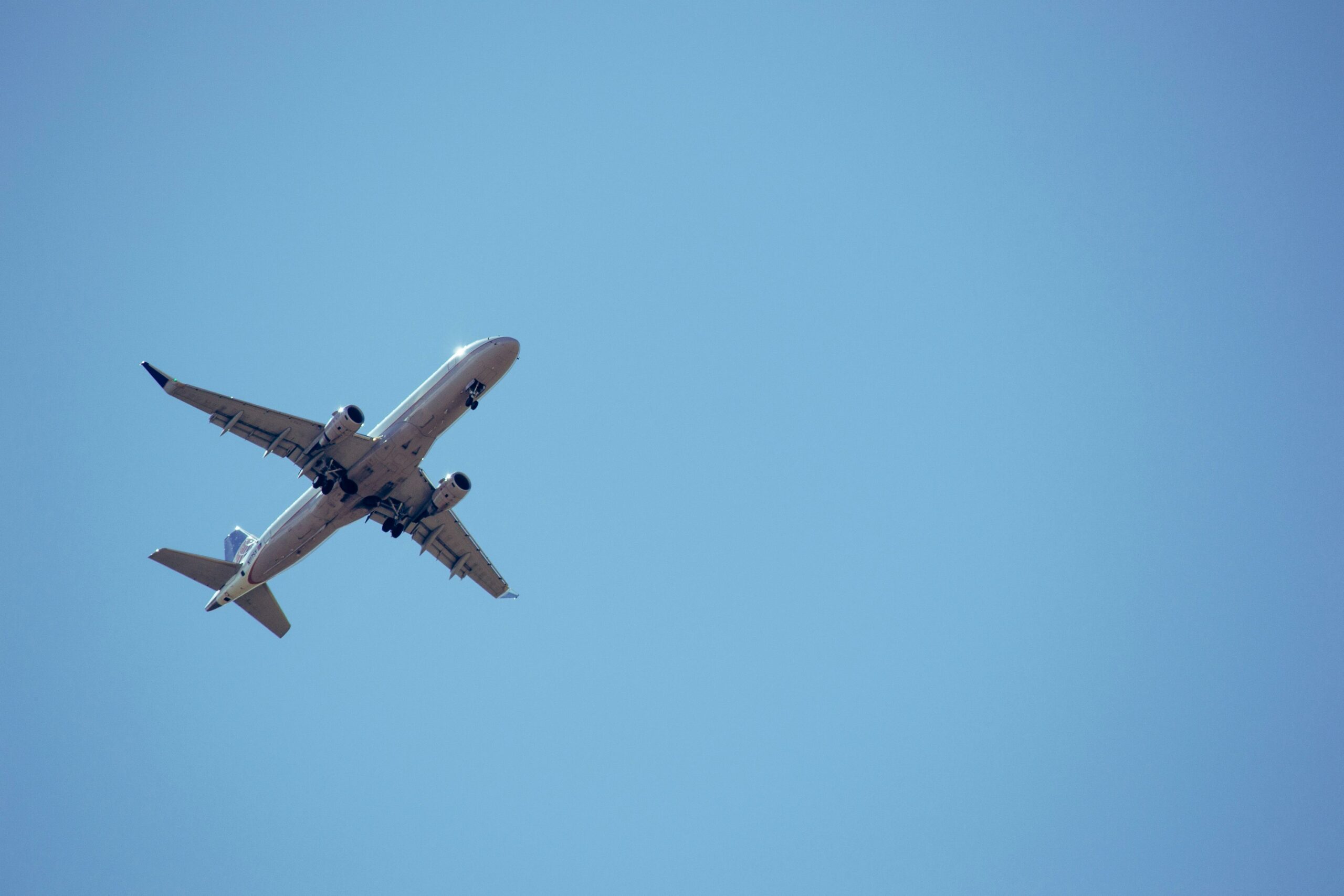 Flying airplane.