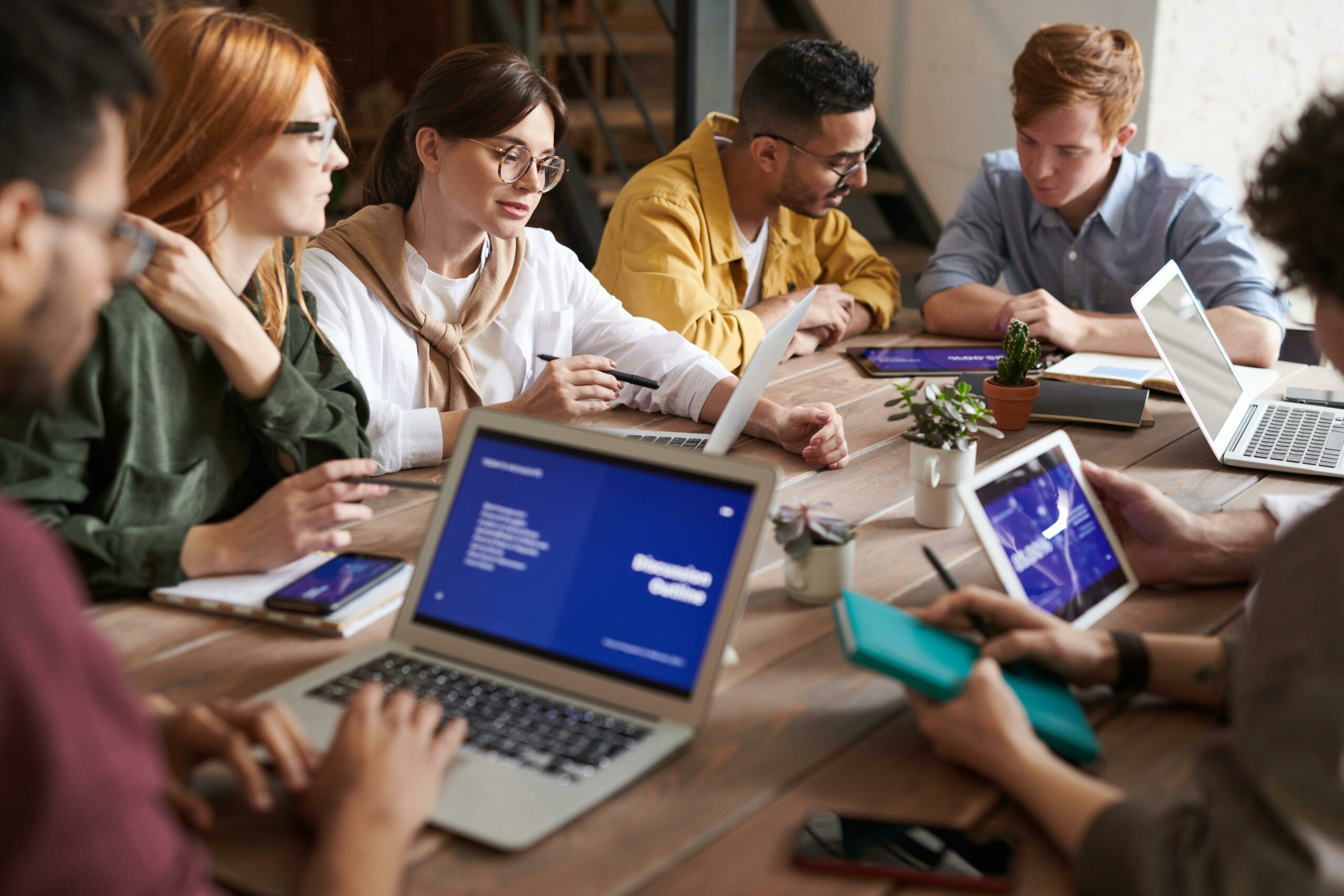 A meeting with multiple people from the Gen Z demographic.